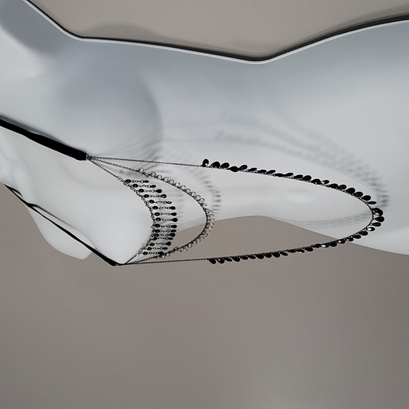 Rhinestone & Bead Layered Necklace - Picture 4 of 9